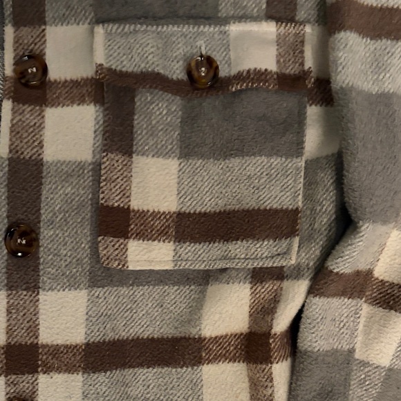Plaid Button-Up Shacket - Picture 2 of 2